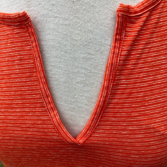 J. CREW ORANGE &PINK STRIPED TOP WOMENS XS - Picture 3 of 7